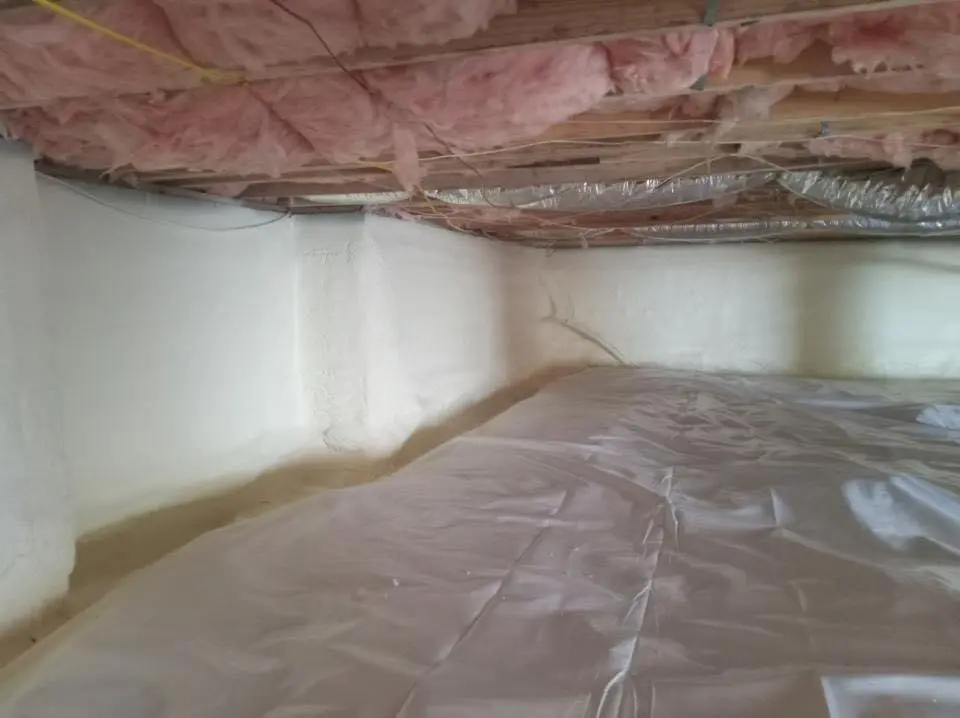 Crawl space encapsulation with closed-cell spray foam for Spray Foam Roofing Repair in Hampstead
